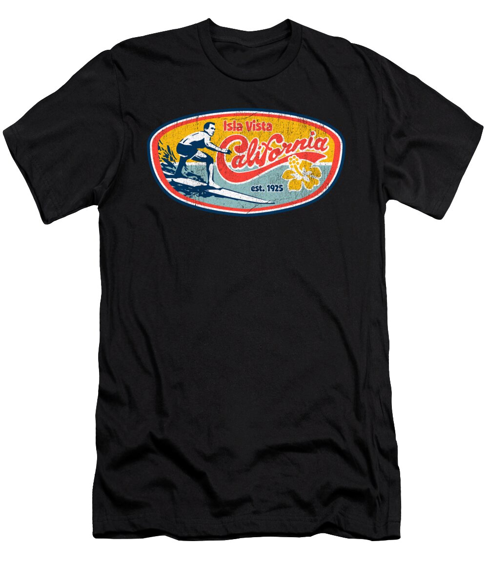 Vintage Retro Surf Style Isla Vista College Apparel Design Deluxe Chimp T-Shirt