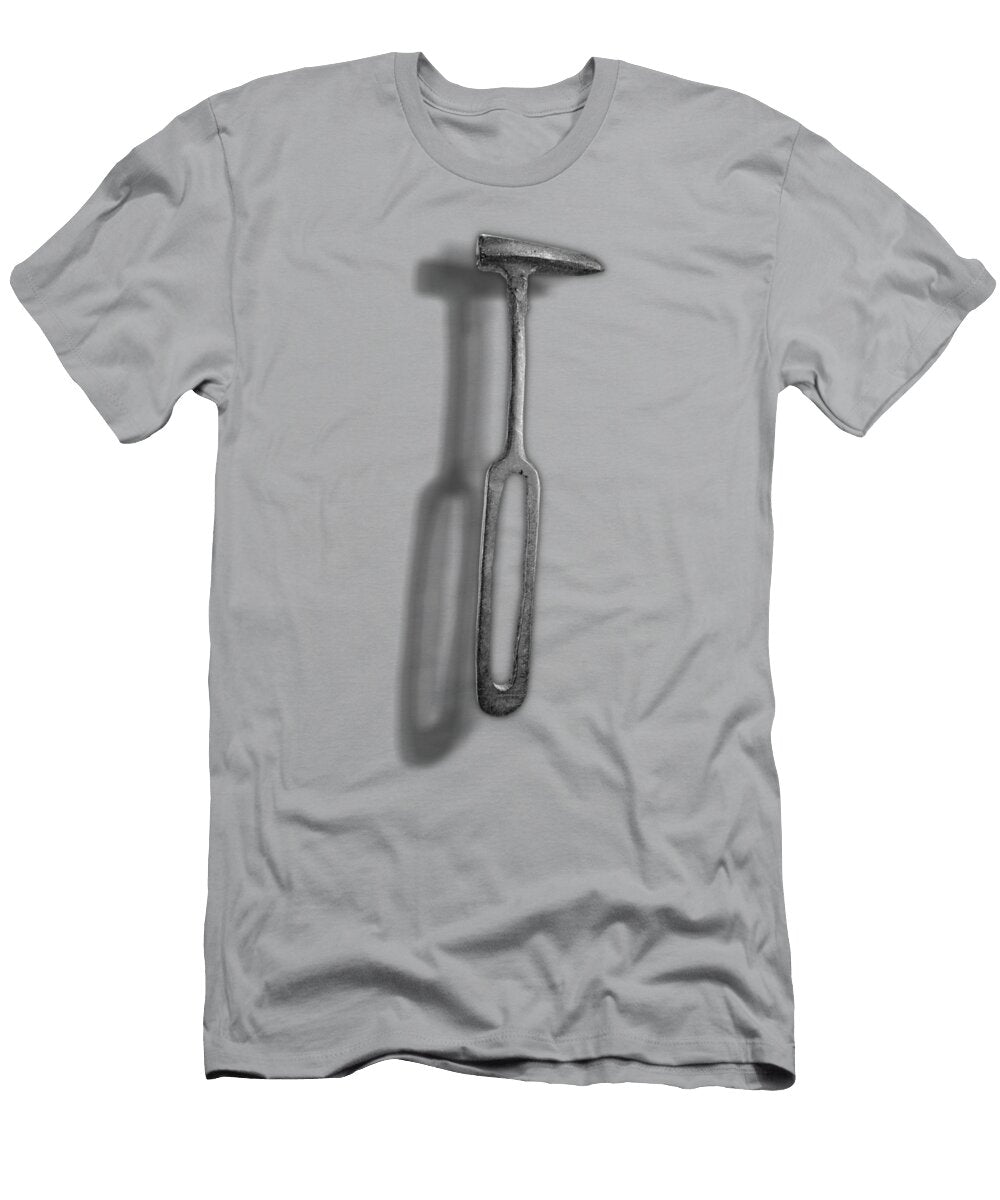 Vintage Rustic Hammer Floating on White in Black and White Yopedro T-Shirt