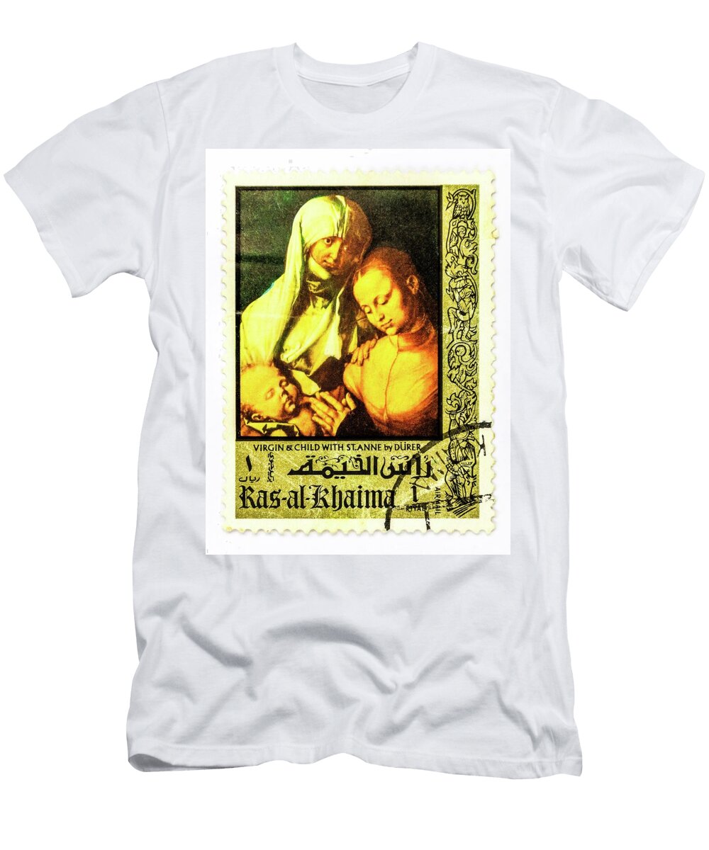 Virgin Child with Saint Anne Albrecht Durer Ras Al Khaima Postage Stamp Vivida Photo T-Shirt