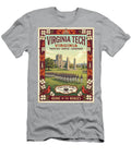 Virginia Tech Campus Iconic Vintage Travel Poster Sampadart Gallery T-Shirt