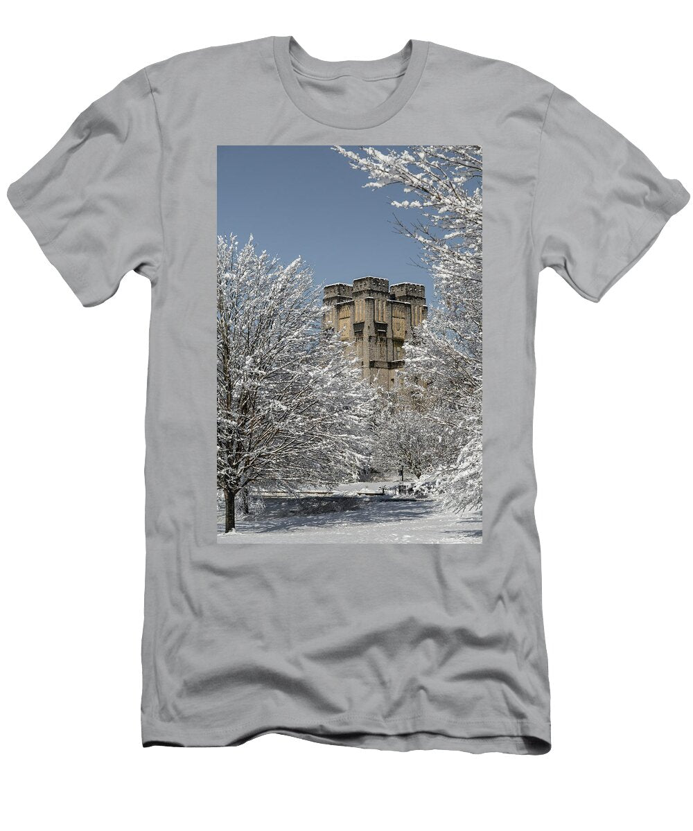 Virginia Tech Campus Snowy Winterland Betsy Knapp T-Shirt