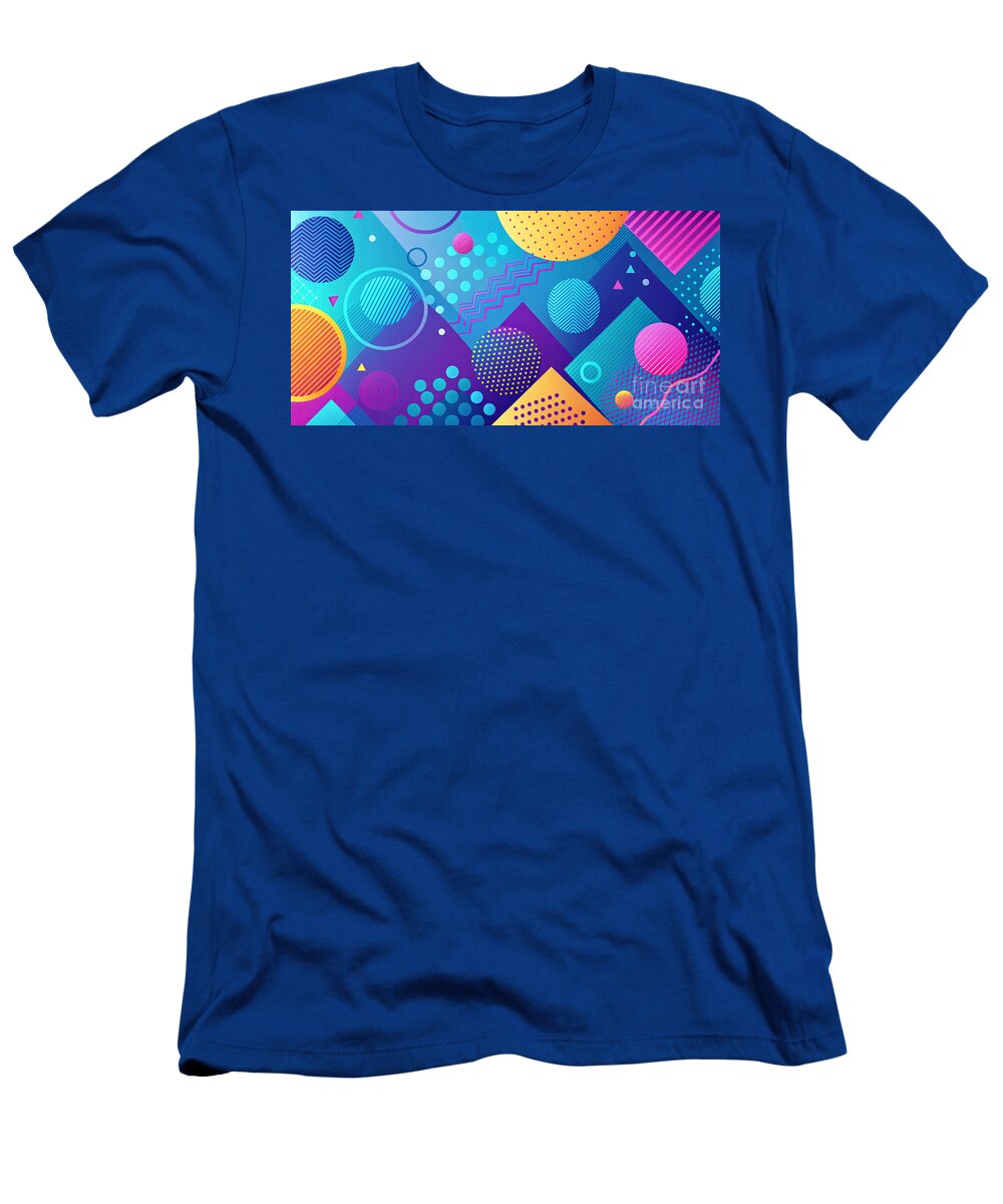 Vivid Colors and Geometric Shapes Combine in a Dynamic and Modern Composition Odon Czintos T-Shirt