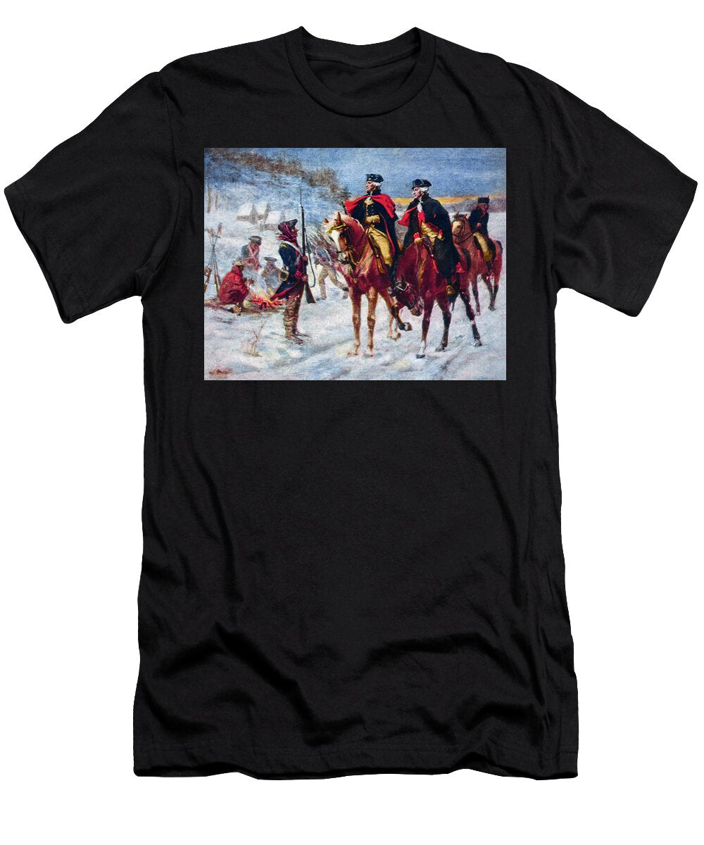 Washington and Lafayette At Valley Forge By John Ward Dunsmore 1907 John Ward Dunsmore T-Shirt