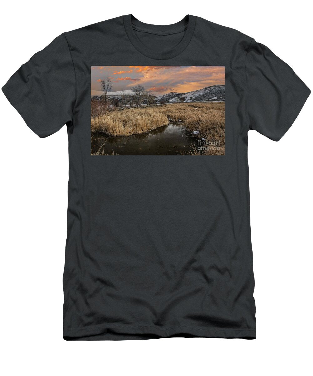 Washoe Lake Marsh Sunrise Mitch Shindelbower T-Shirt