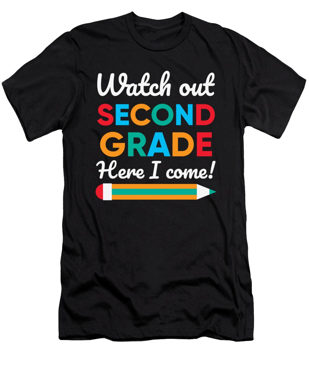 Watch Out Second Grade Here I Come 2nd Grade Gifts Licensed Art T-Shirt