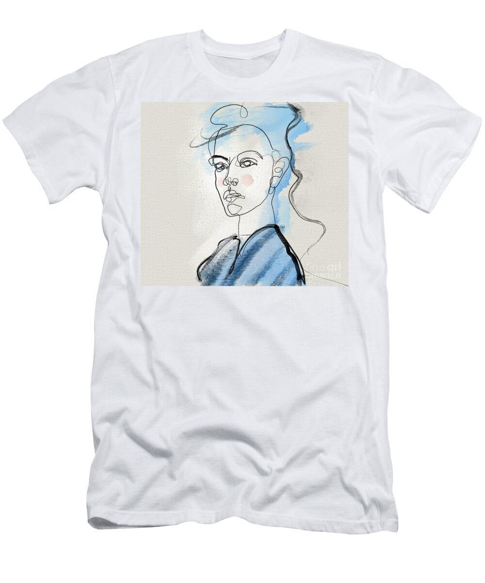 Watercolor Woman Portrait Stela Dinova T-Shirt