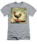 Wave Surfing Rooster Comic Book Art 56 Mad Paperairplanes T-Shirt