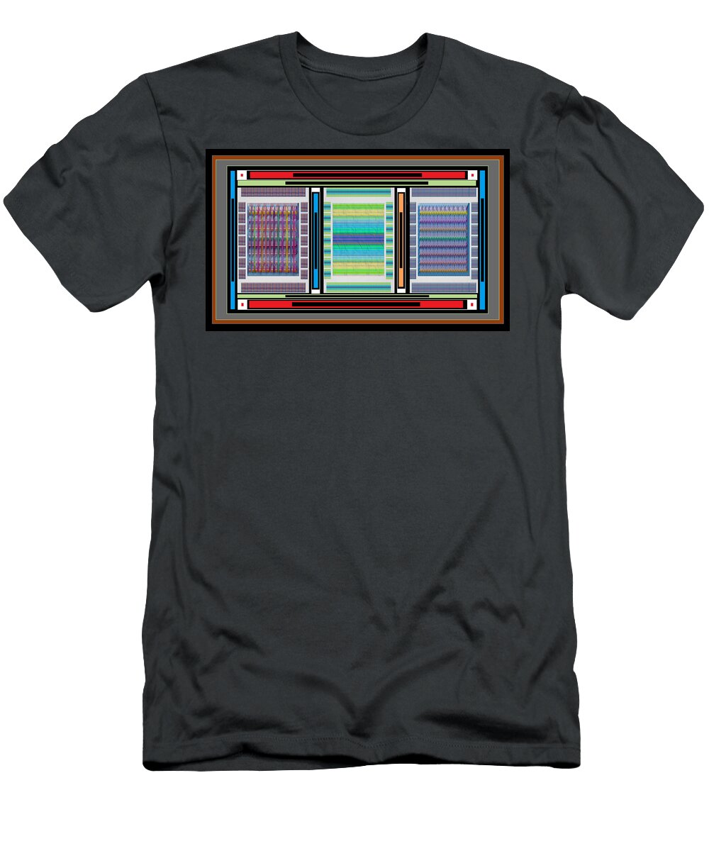 Waves Lineart Abstract Display Squares Patterns for Wall Decorations Navin Joshi T-Shirt