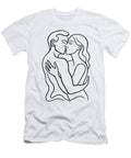 Waves of Affection a Bold Line Embrace Mounir Khalfouf T-Shirt