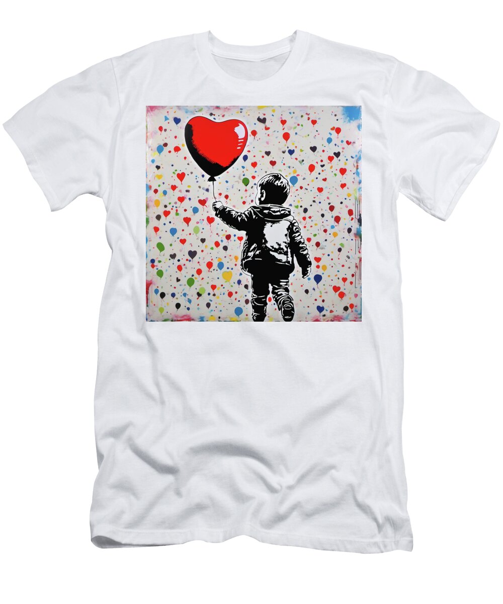 We Need Love Part 3 Stencil Art By Felix Von Altersheim Felix Von Altersheim T-Shirt