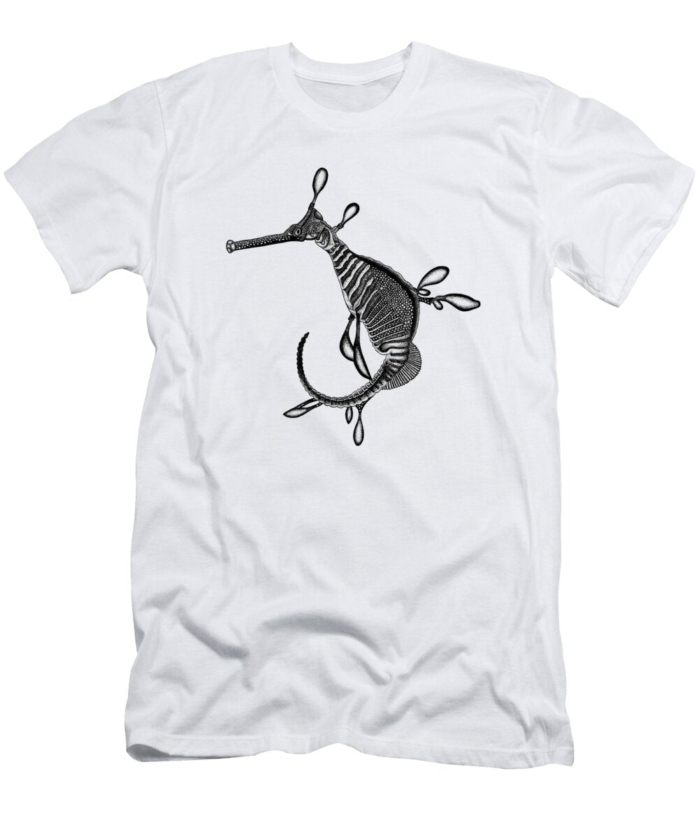 Weedy Seadragon Ink Illustration Loren Dowding T-Shirt