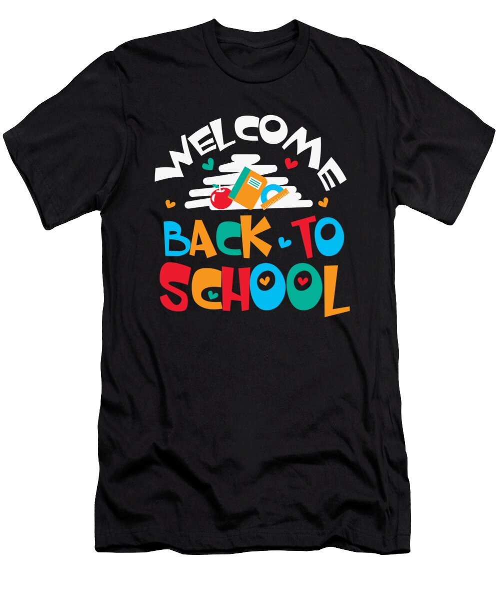 Welcome Back to School Gifts with Colorful Fonts Licensed Art T-Shirt