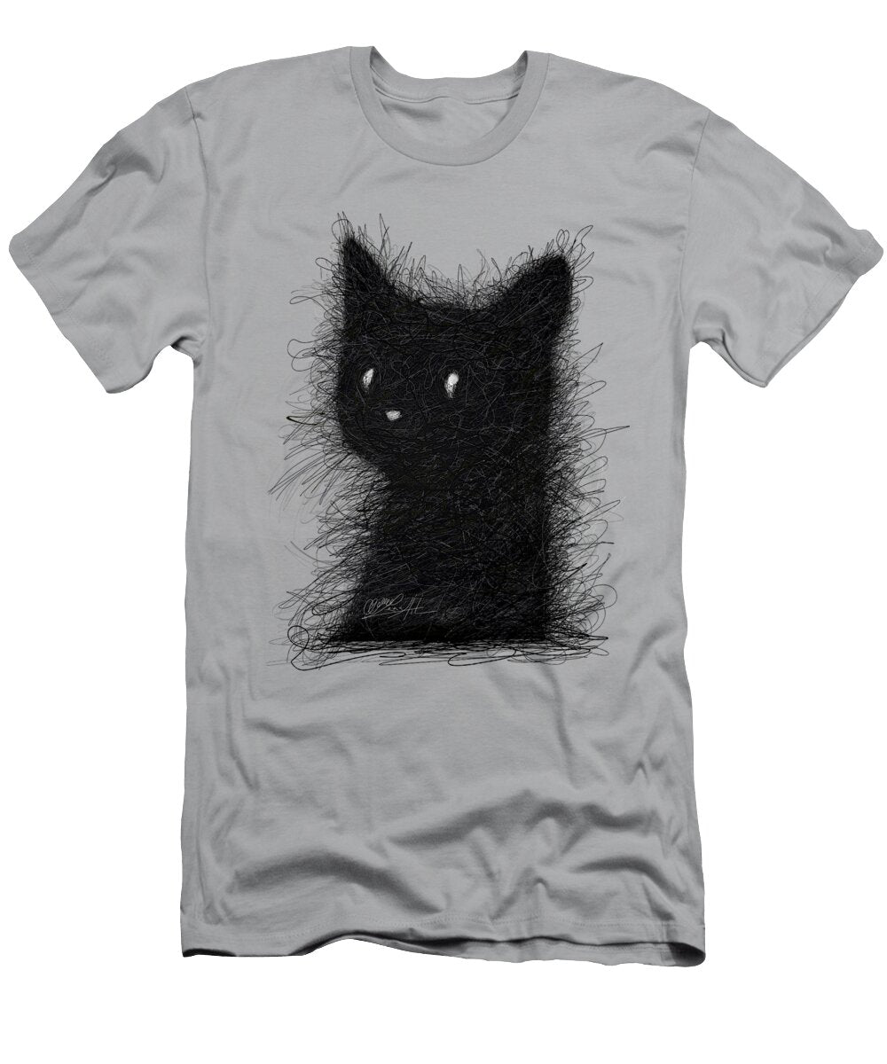 Whimsical Scribble Cat Png Art Lena Owens T-Shirt