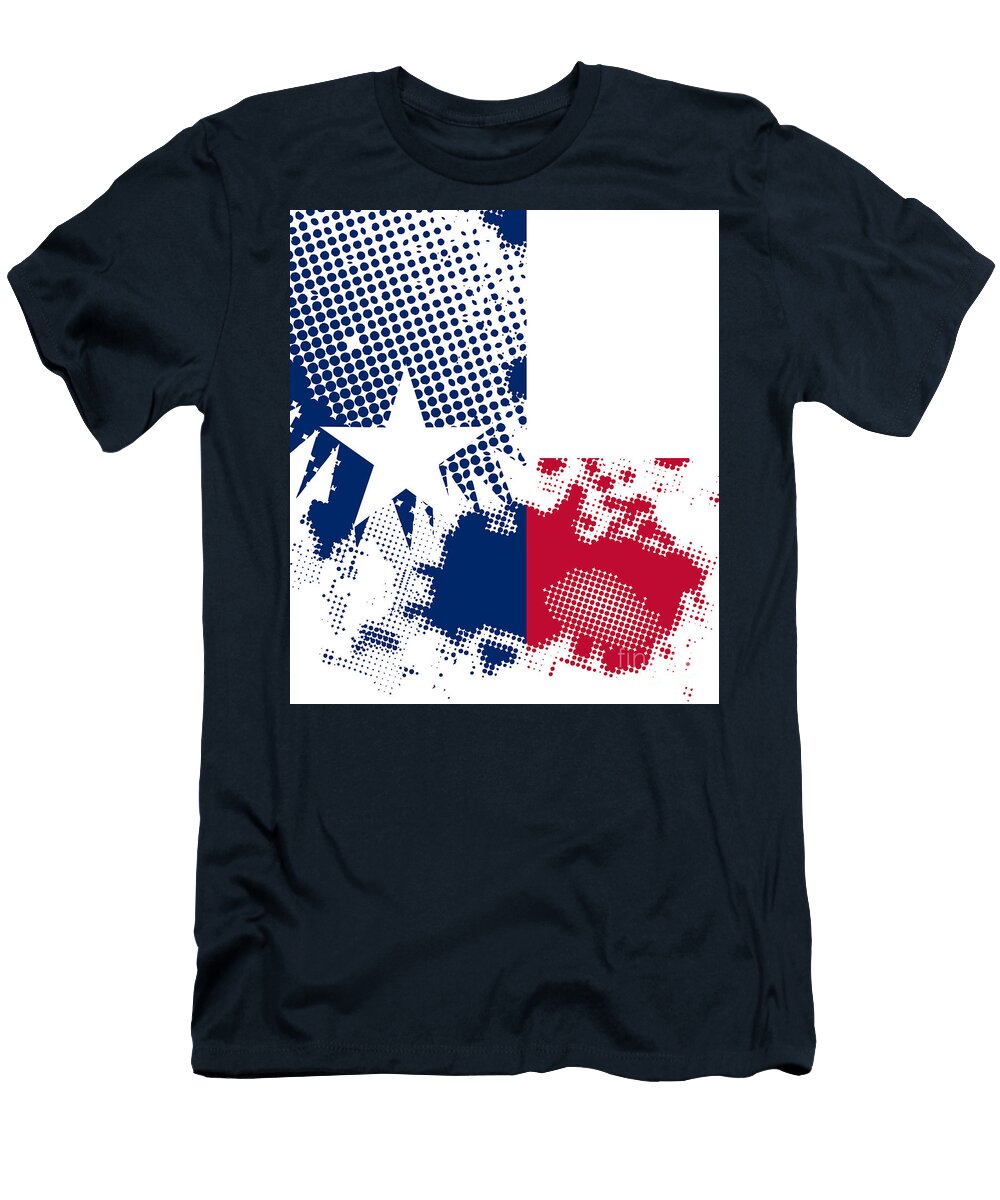 White Halftone Grunge Texas State Flag Background Bigalbaloo Stock T-Shirt