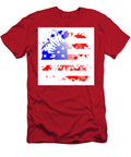 White Halftone Grunge USA Flag Background Bigalbaloo Stock T-Shirt