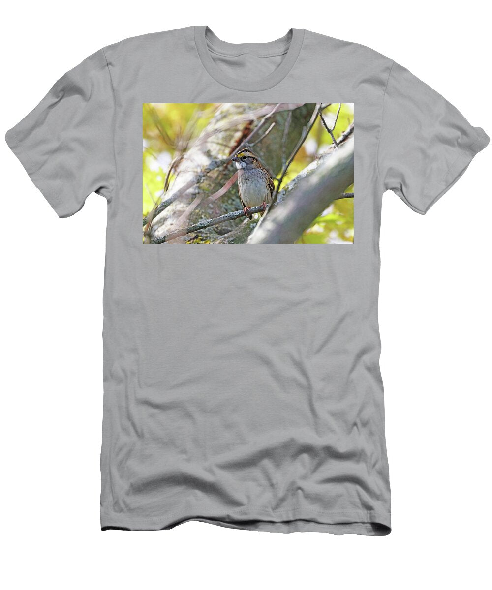 White Throated Sparrow in Autumn Debbie Oppermann T-Shirt
