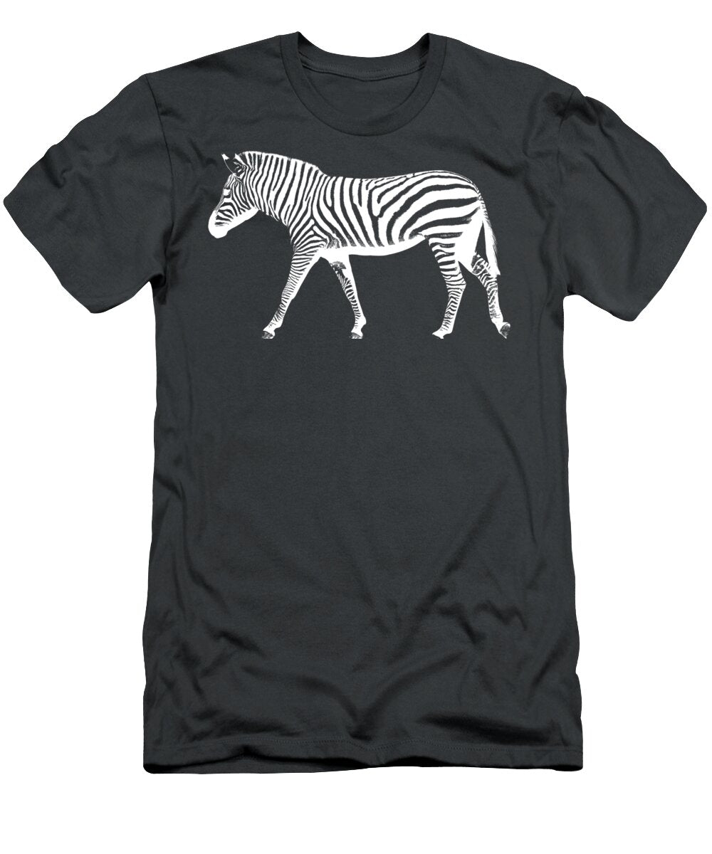 White Zebra Stencil Greg Noblin T-Shirt