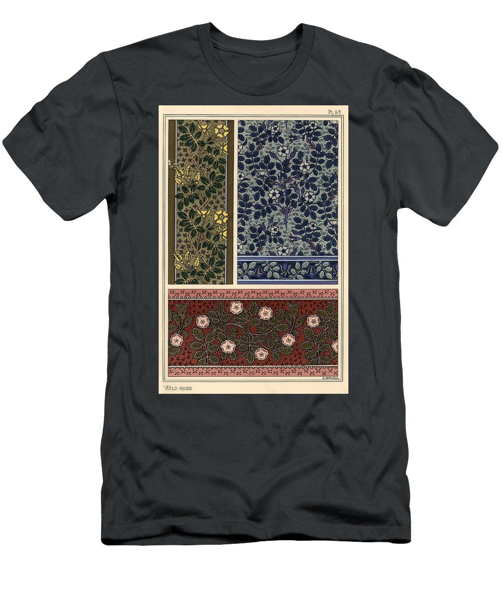 Wild Rose for Wallpapers Borders and Fabrics Lithograph By E Hervegh Album T-Shirt