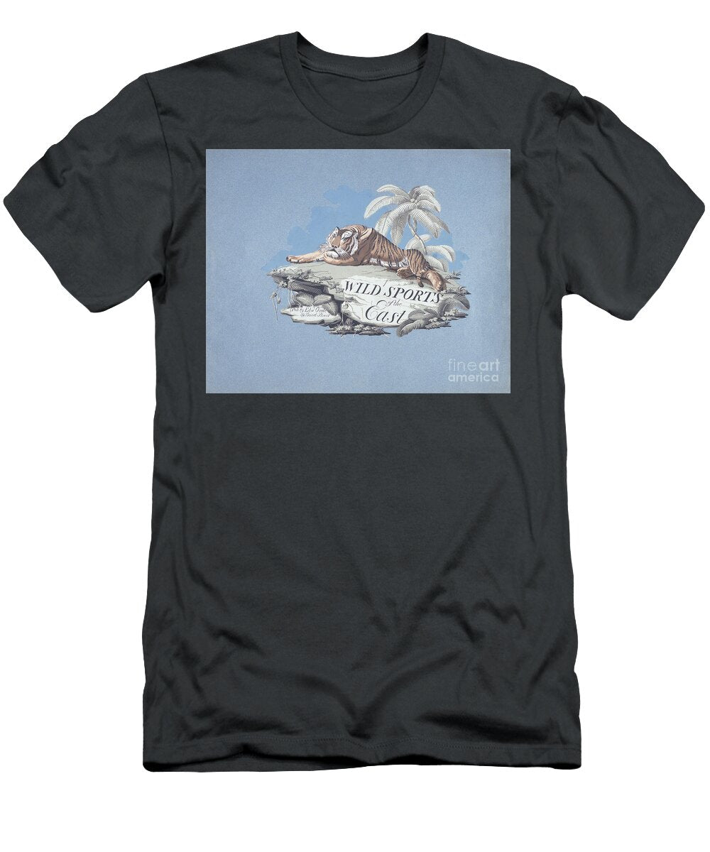 Wild Sports of the East From Oriental Field Sports By Thomas Williamson Pub By Edward Orme 1807 Stencil English School T-Shirt