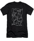Wine Glasses Teal Abstract Delphimages Photo Creations T-Shirt