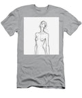 Woman Body One Line Drawing Female Body Line Art Black and White Simple Illustration No 01 Mounir Khalfouf T-Shirt