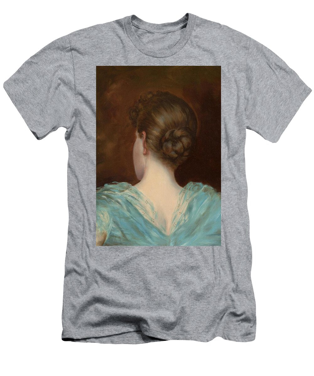 Woman in a Blue Dress Circa American School American Thth Century T-Shirt