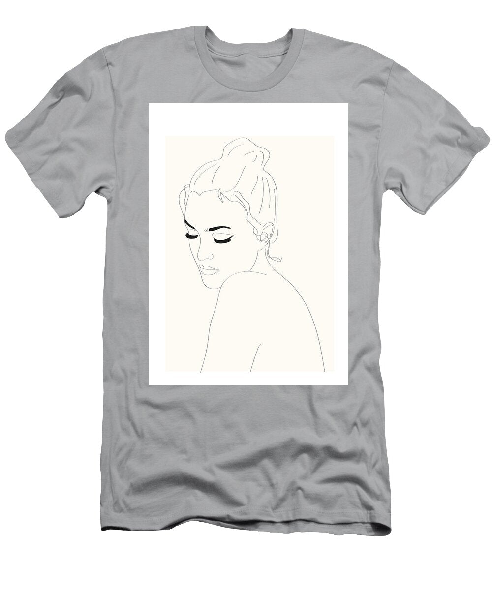 Woman Lineart Pastel Linnea Nygren T-Shirt