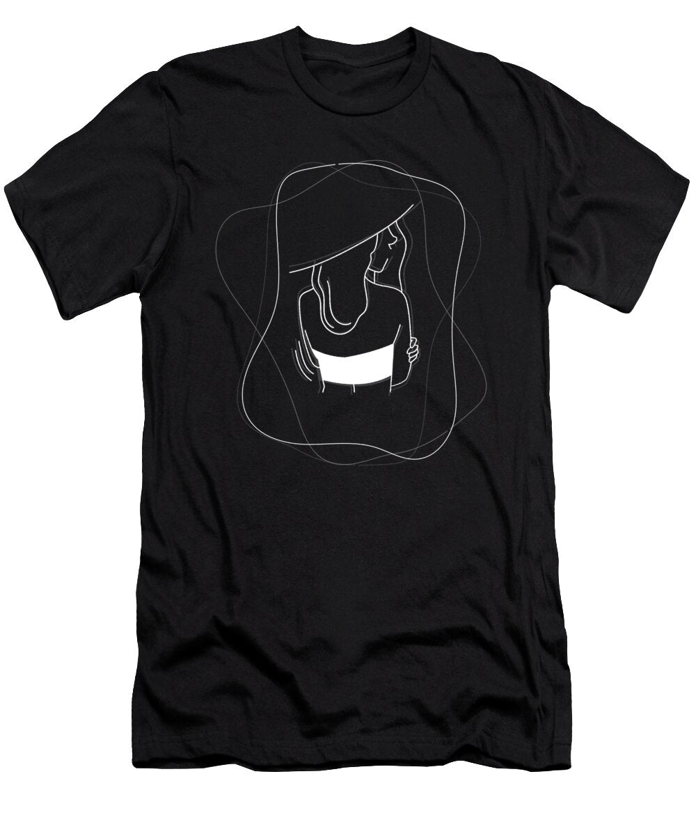Woman Loving Couple Lineart Manuel Schmucker T-Shirt