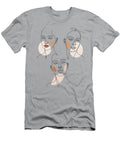 Women Minimalist Line Art Faces Mounir Khalfouf T-Shirt