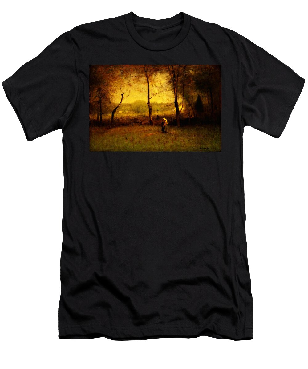 Wood Gatherers an Autumn Afternoon George Inness T-Shirt