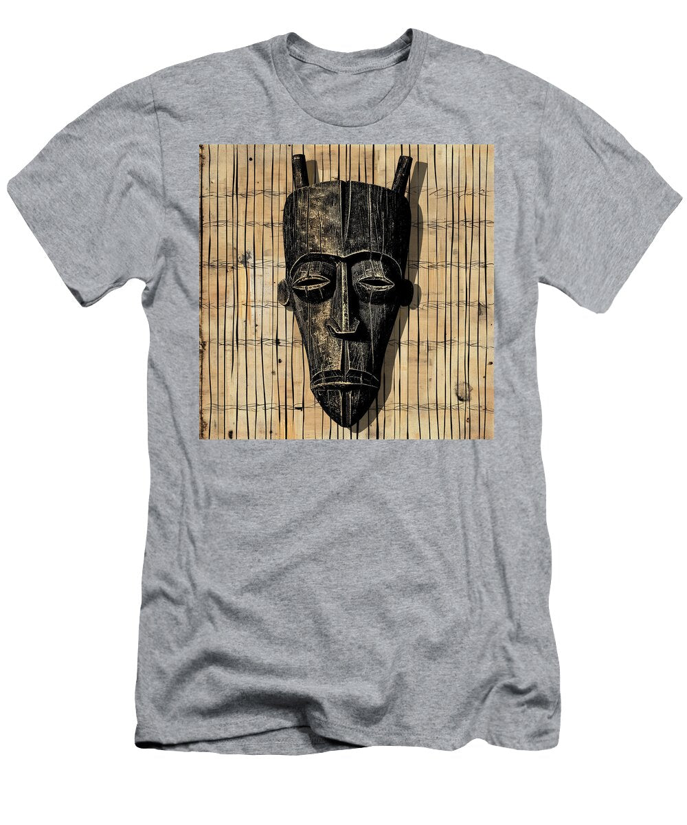 Wooden Tribal Mask Comic Book Panel 142 Mad Paperairplanes T-Shirt