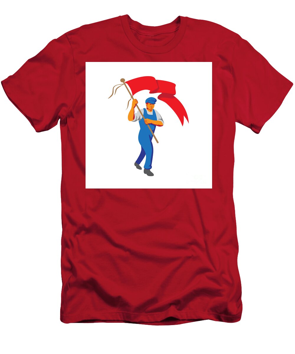 Worker Marching Flag Bearer Wpa Aloysius Patrimonio T-Shirt
