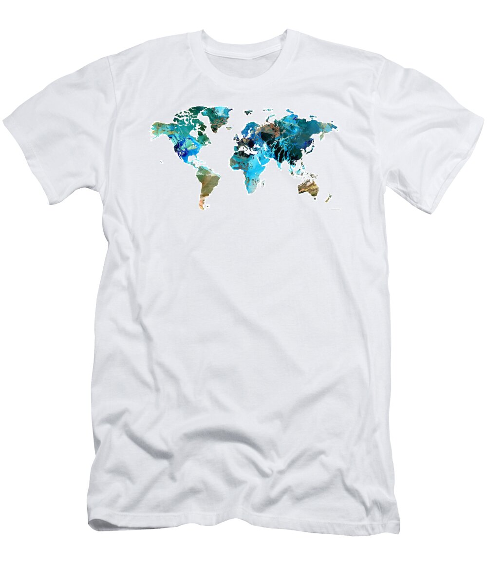 World Map 25 Sharon Cummings Sharon Cummings T-Shirt