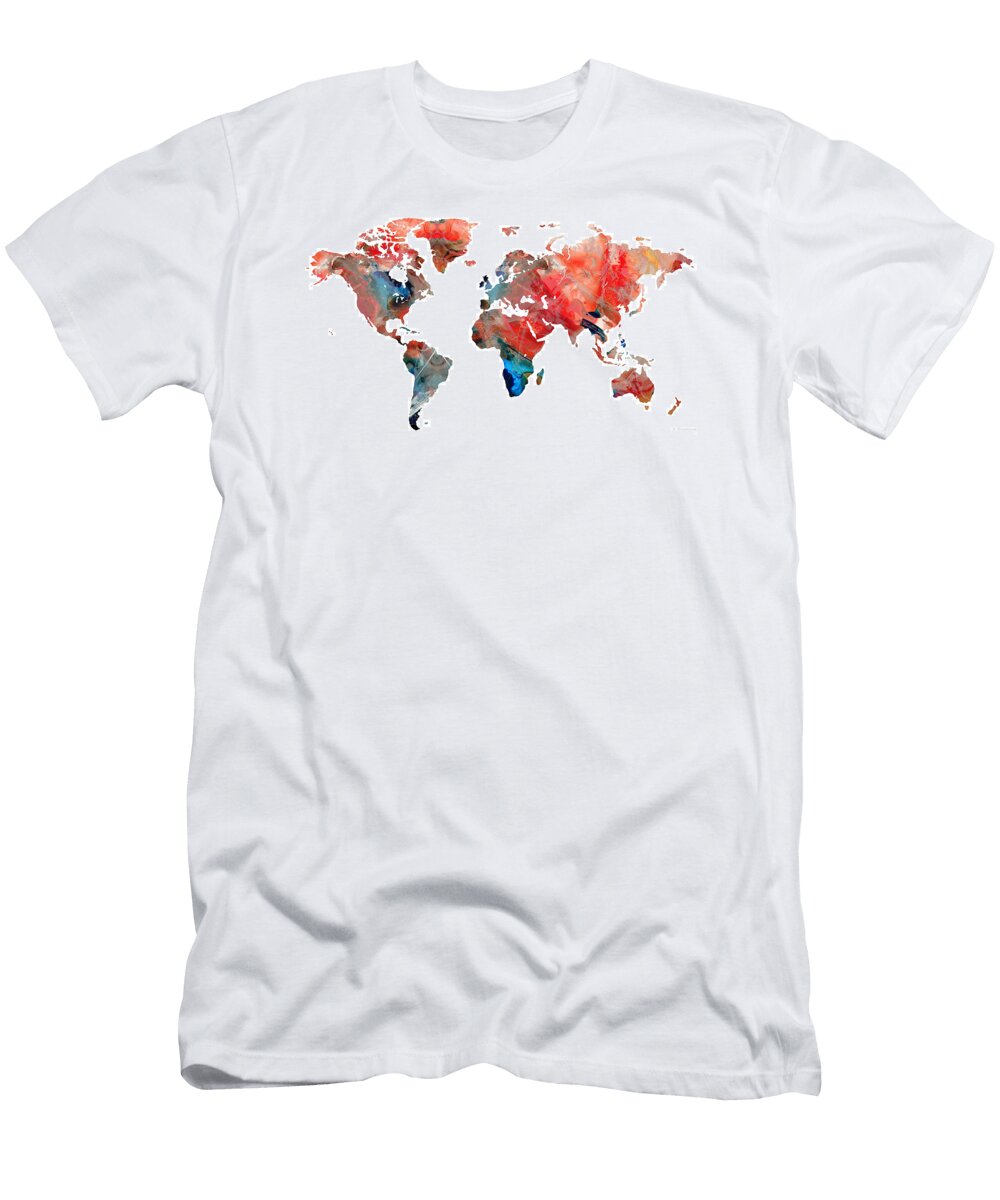 World Map 26 Sharon Cummings Sharon Cummings T-Shirt