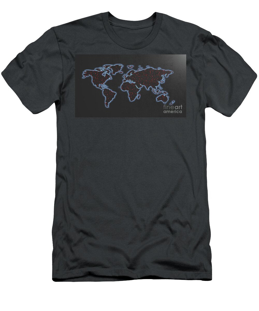 World Map Pandemic Outbreak Allan Swart T-Shirt