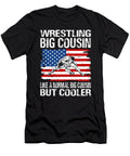 Wrestling Big Cousin Like a Normal Big Cousin Only Cooler USA Flag Dhbubble T-Shirt