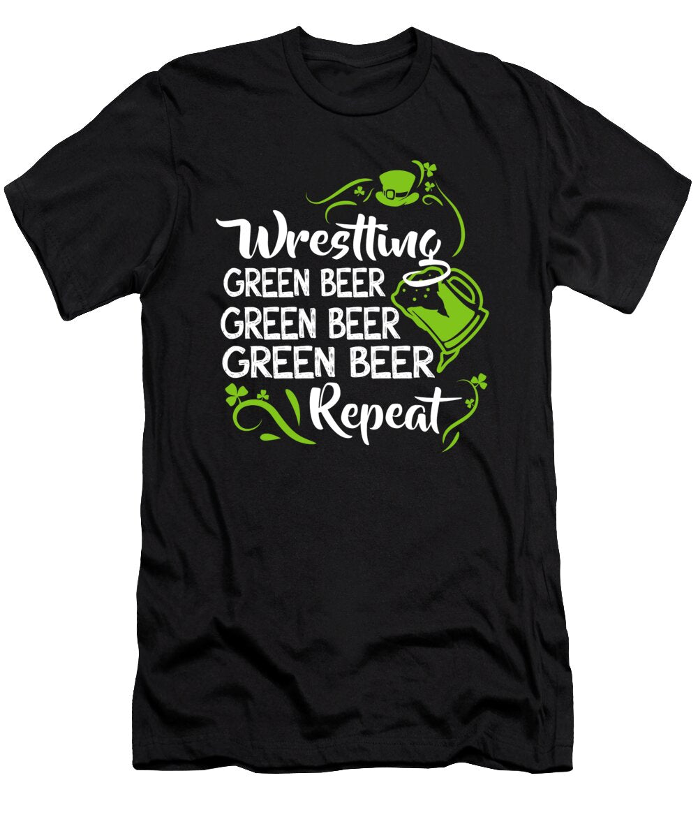 Wrestling Green Beer Repeat the Primal Matriarch Art T-Shirt