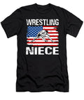 Wrestling Niece Wrestler USA Flag Dhbubble T-Shirt