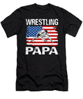 Wrestling Papa Wrestler USA Flag Dhbubble T-Shirt