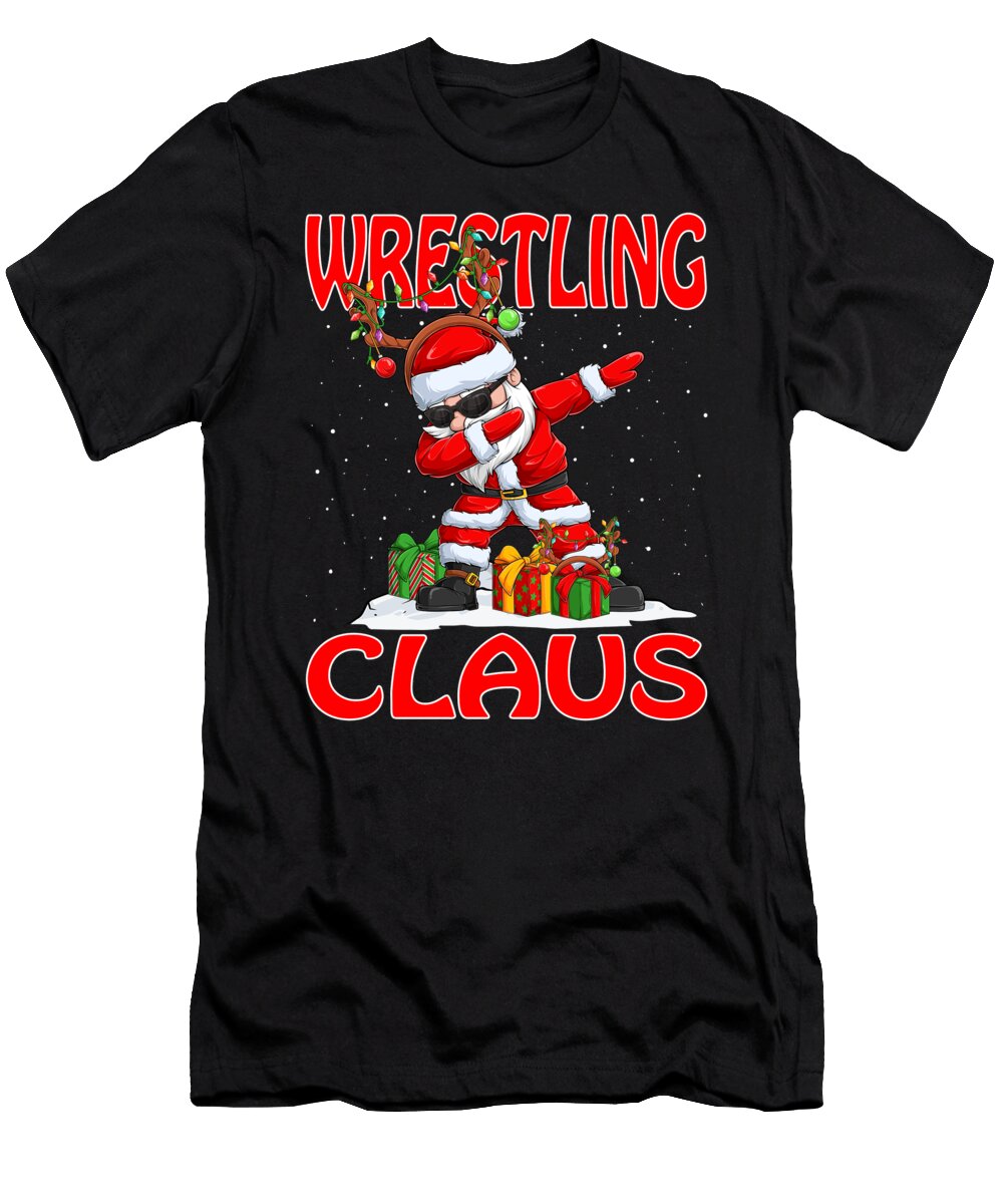 Wrestling Santa Claus Reindeer Christmas Matching Costume Thepassionshop T-Shirt