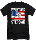 Wrestling Stepdad Wrestler USA Flag Dhbubble T-Shirt
