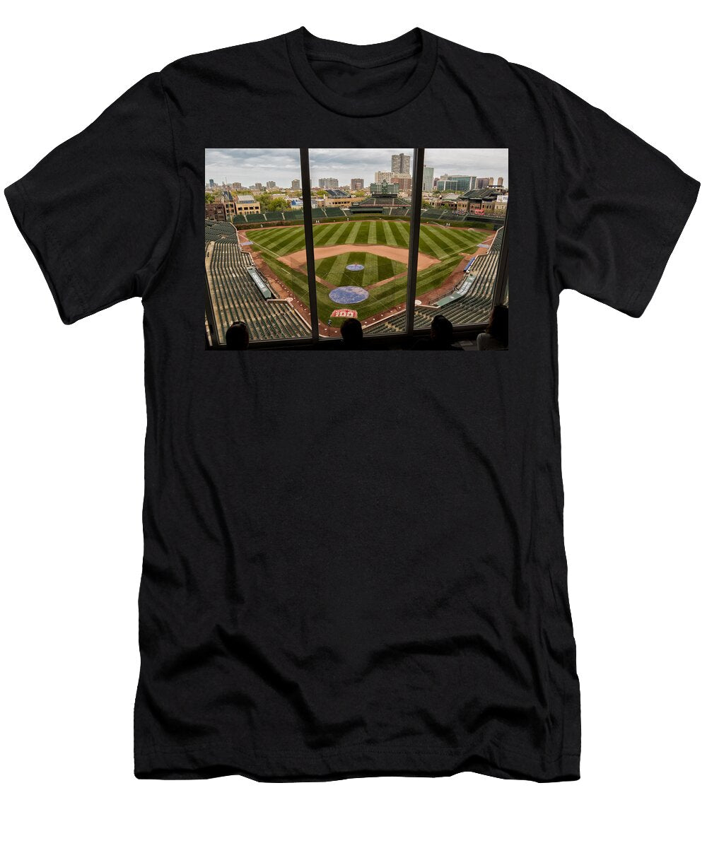 Wrigley Field Press Box Tom Gort T-Shirt