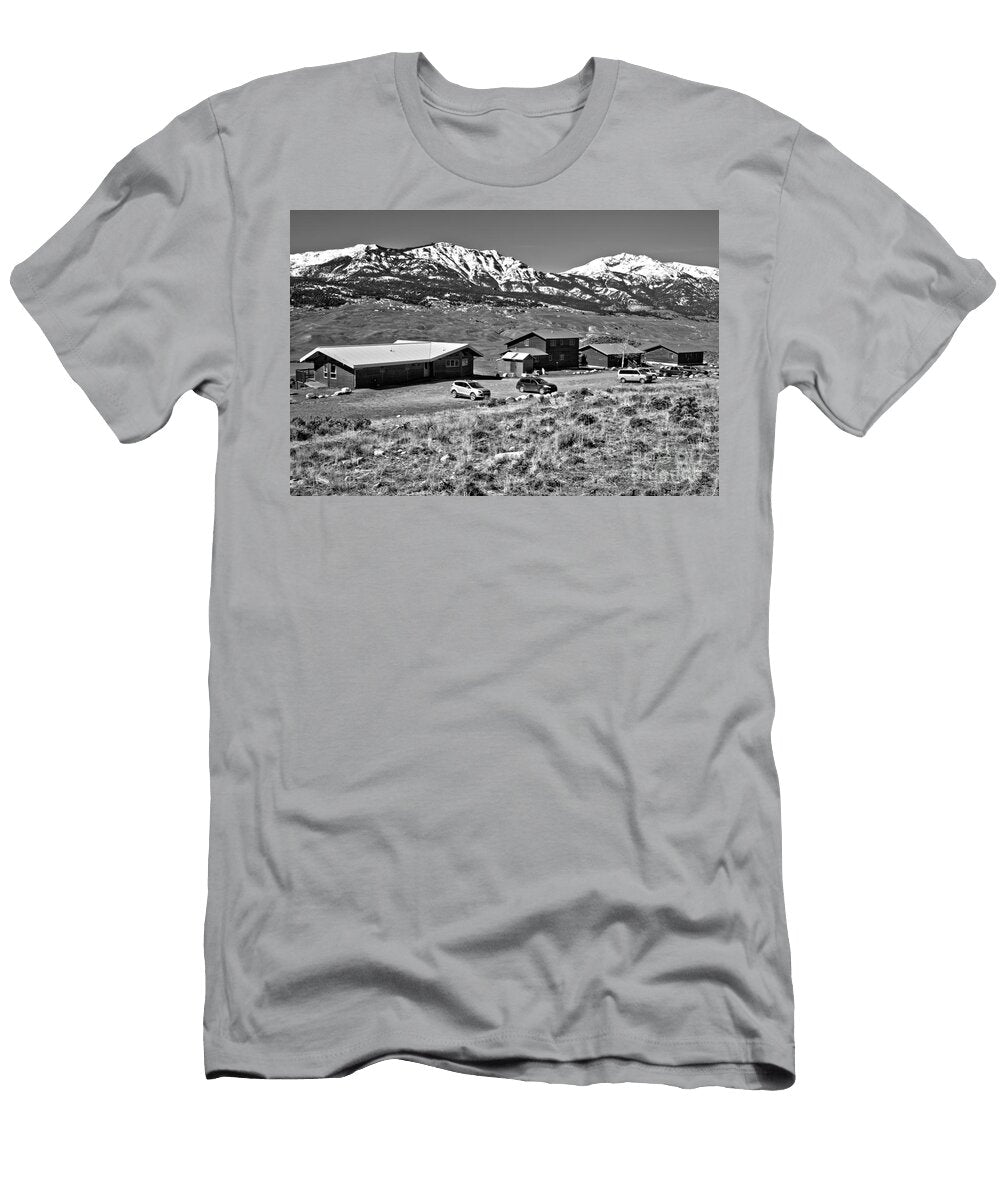 Yellowstone Forever Field Campus Spring Black and White Adam Jewell T-Shirt
