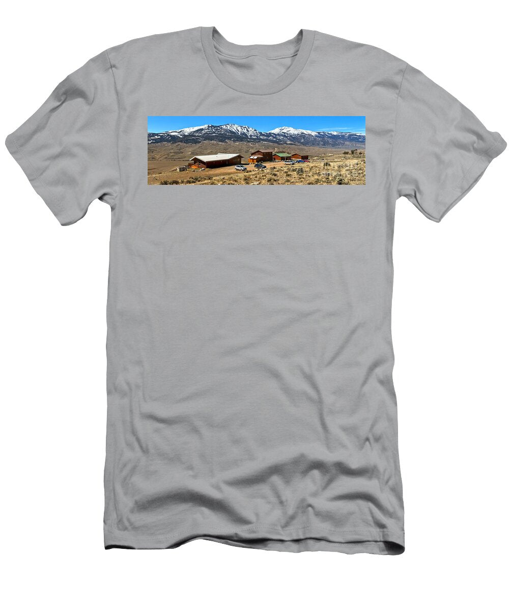 Yellowstone Forever Overlook Field Campus Large Panorama Adam Jewell T-Shirt