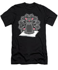 Yoga Cat Meditation Gray Cat Gift Sarah Johannsen T-Shirt