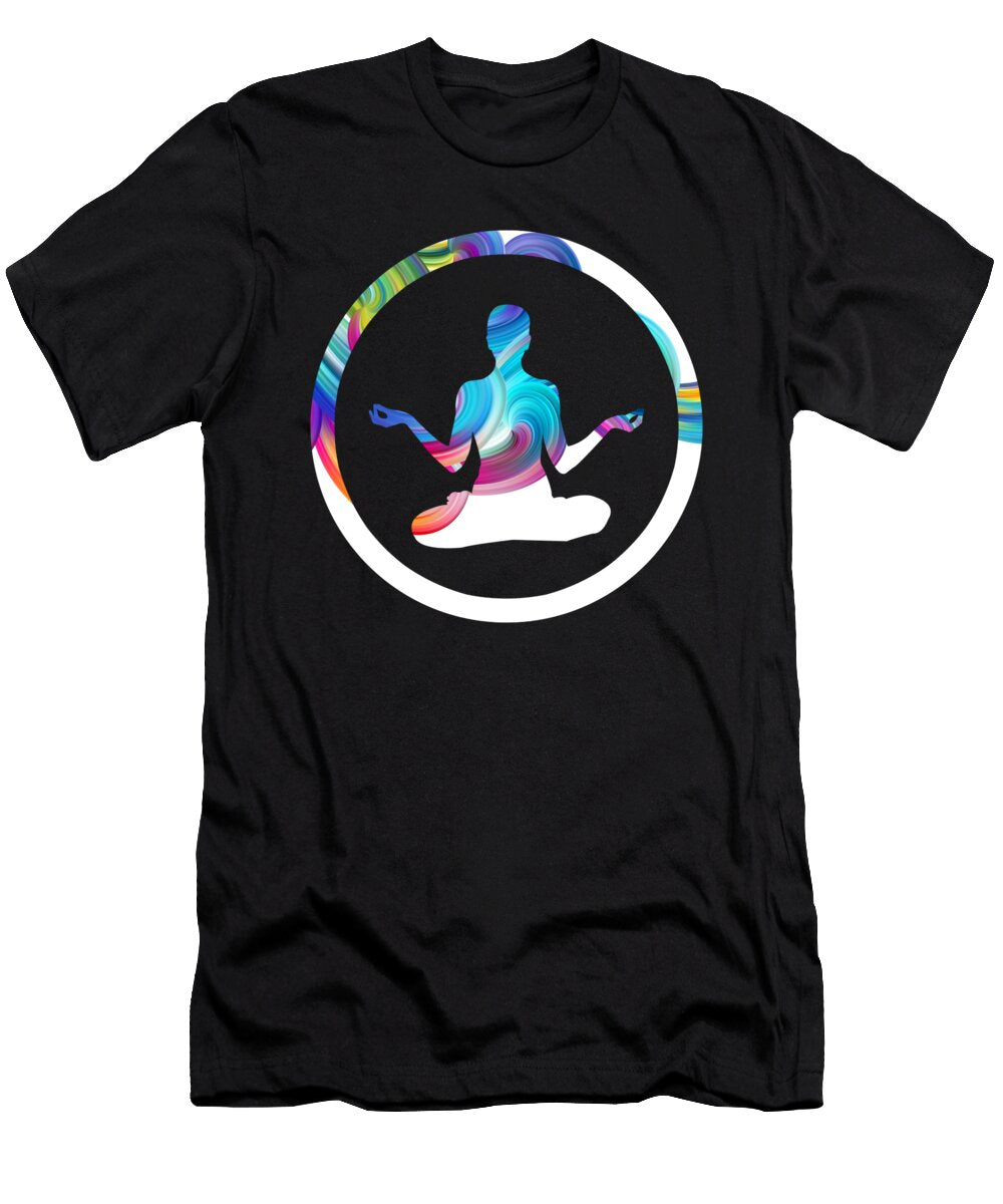 Yoga Man Mandala Asana Meditation Chakra Buddhism Gift Thomas Larch T-Shirt