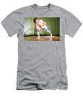 Young Attractive Woman Does Yoga Exercise in the Gym on Mat Maria Kray T-Shirt