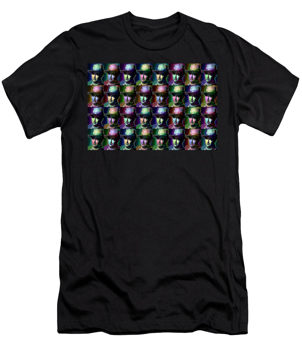 Young John Wayne Pop Repeat Tony Rubino T-Shirt