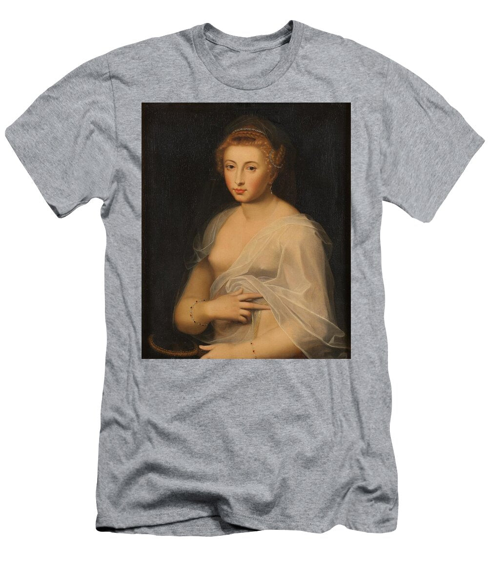 Young Lady Holding a Mirror Anonymous T-Shirt
