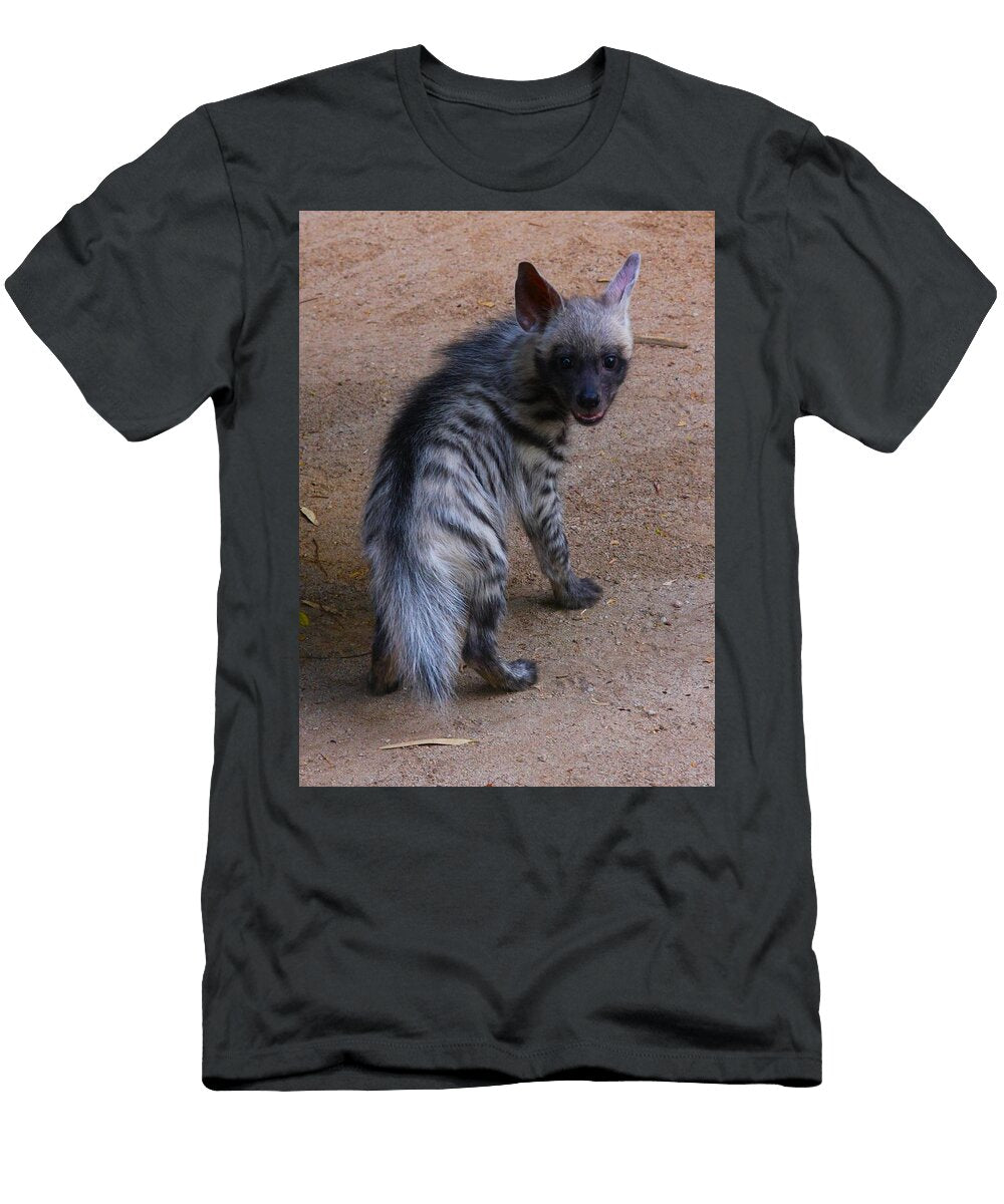 Young Striped Hyena Standing Brittney Powers T-Shirt